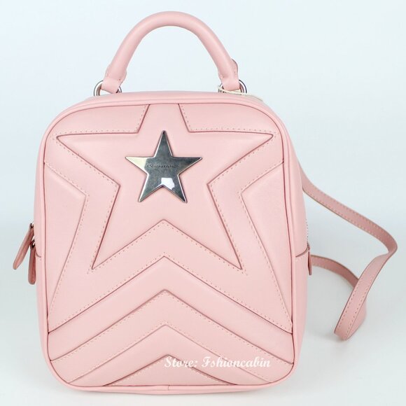 NWT Stella McCartney Pink Star Backpack | Vegan Small Bag- Street, Daily, Travel main image 4
